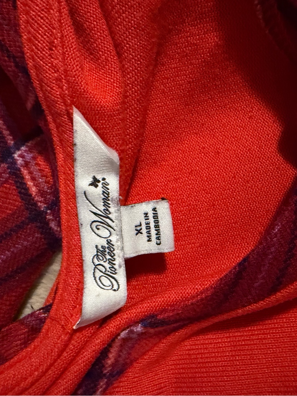 Pioneer Woman Red Plaid Pajama Set size XL Flannel Sleep Set - Picture 2 of 7